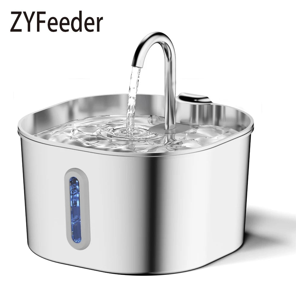 2.2L Stainless Steel Automatic Pet Water Fountain