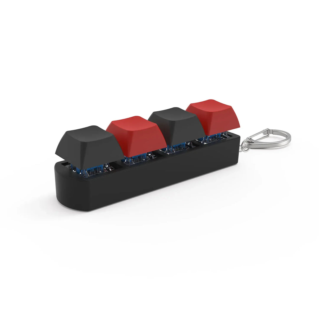 4-Key Mechanical Keyboard Fidget Keychain Stress Relief Toy