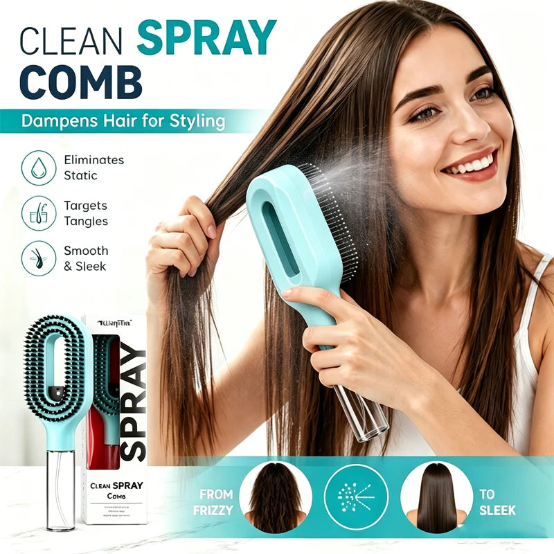 Refillable Spray Hair Detangling Comb for All Hair Types