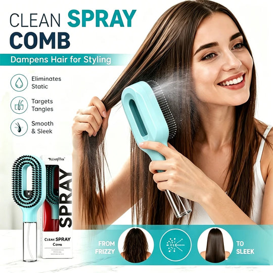 Refillable Spray Hair Detangling Comb for All Hair Types
