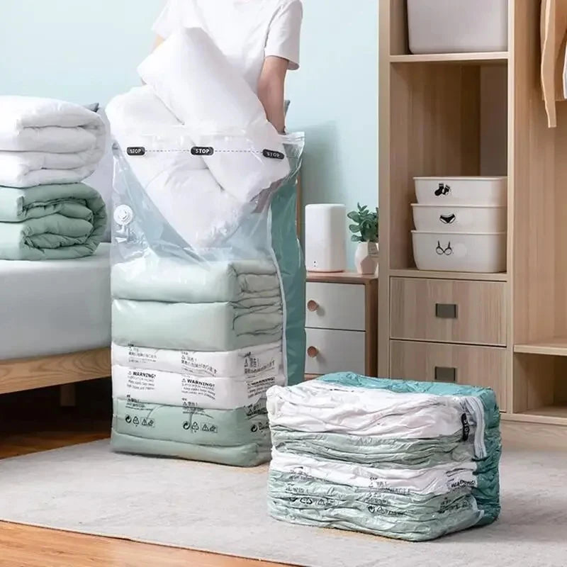 No Pump Vacuum Storage Bag for Clothes &amp; Blankets