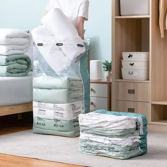 No Pump Vacuum Storage Bag for Clothes &amp; Blankets