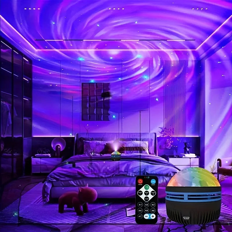 LED Galaxy Star Projector Night Light with Remote