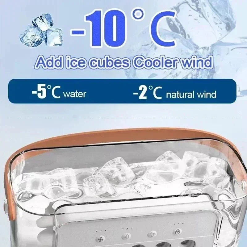 3-in-1 Portable Air Cooler Fan with Humidifier &amp; LED Light