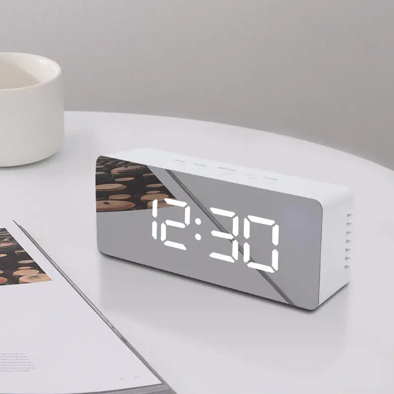 LED Digital Alarm Clock with Temperature Display