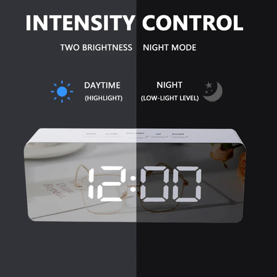 LED Digital Alarm Clock with Temperature Display