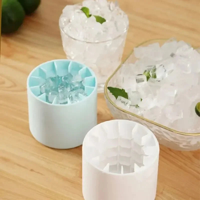 Silicone Ice Cube Mold with Easy-Pour Bucket
