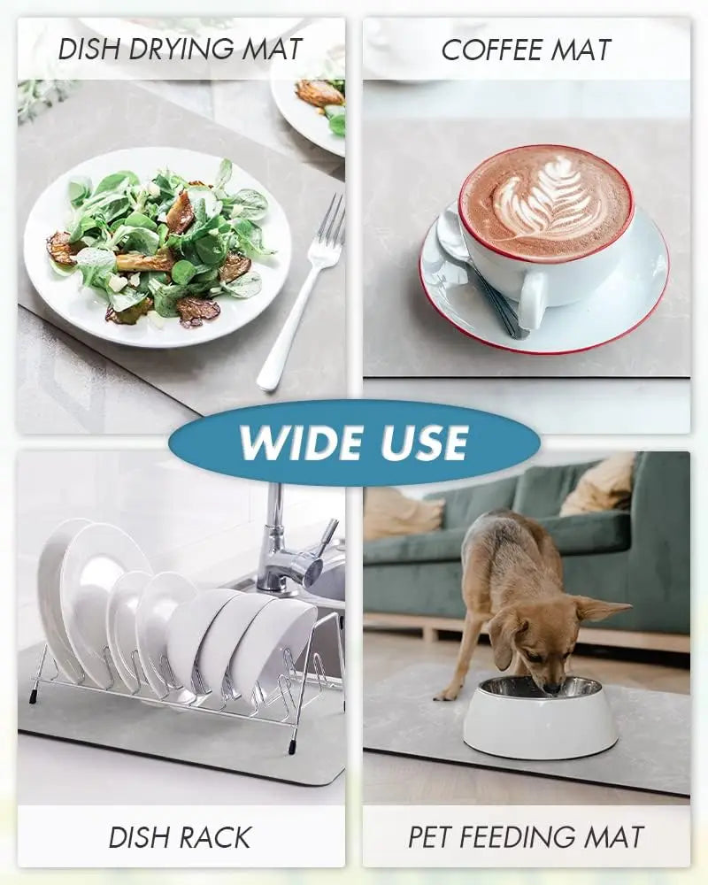 Water-Absorbent Diatom Dish Drying &amp; Coffee Machine Mat