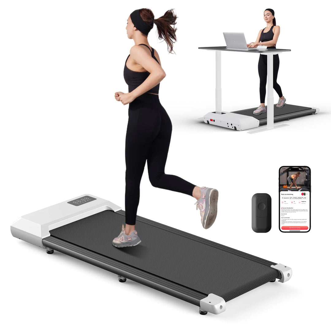 2-in-1 Walking Pad Treadmill with Bluetooth &amp; Remote