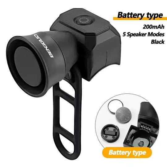 Rechargeable Electric Bike Horn 120dB Waterproof Handlebar Bell