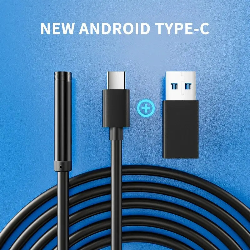 USB-C Endoscope Camera with 6 LED Lights IP67 Waterproof