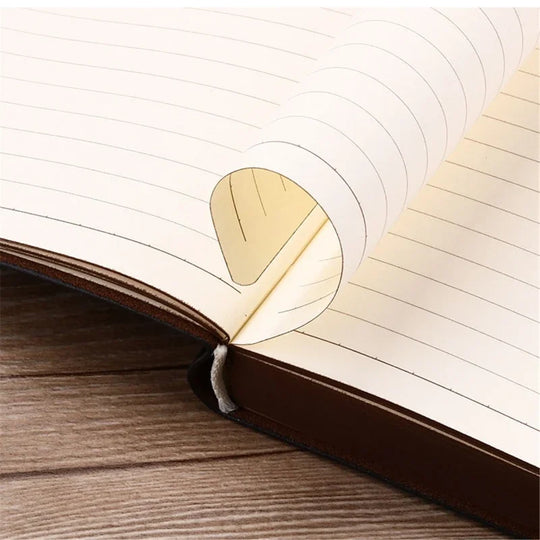 Vintage Pattern Leather Notebook – A6 Journal