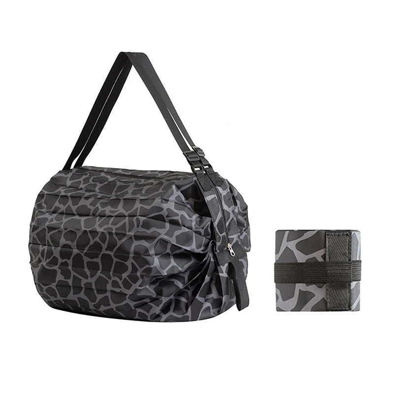 Foldable Nylon Reusable Shopping Bag with Adjustable Handle