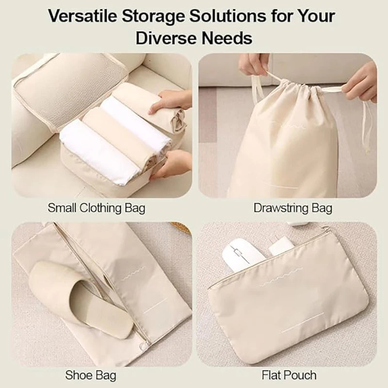 10-Piece Travel Packing Cubes Set with Shoe &amp; Toiletry Bags