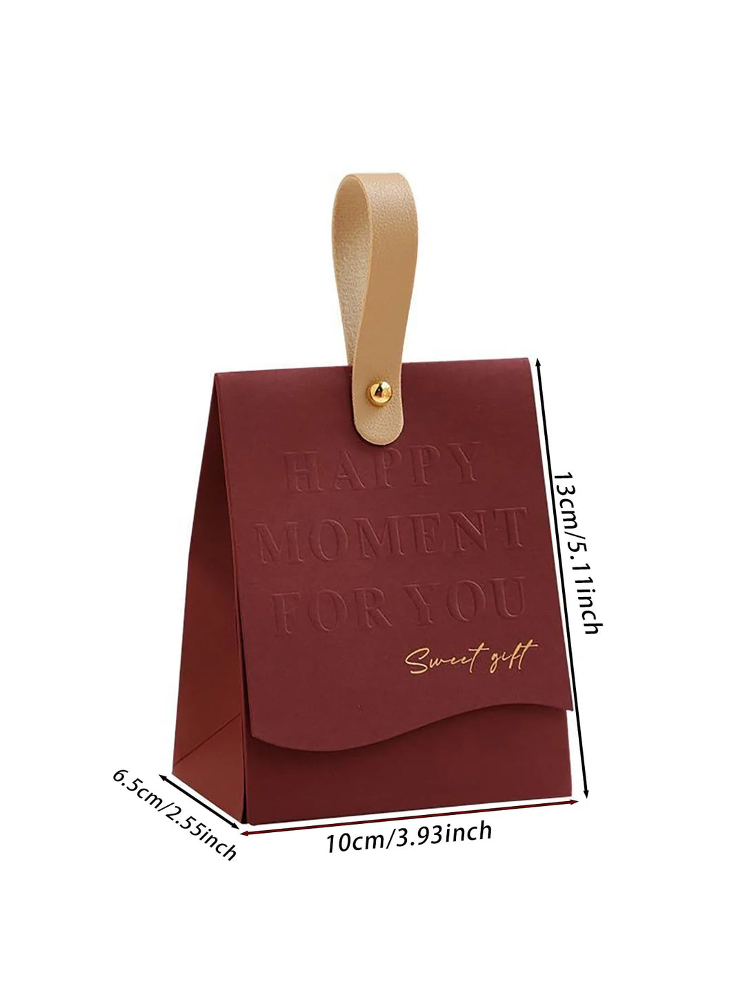 Portable Paperboard Wedding Favor Gift Box with Handle