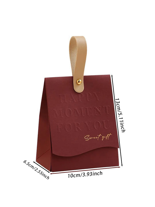 Portable Paperboard Wedding Favor Gift Box with Handle