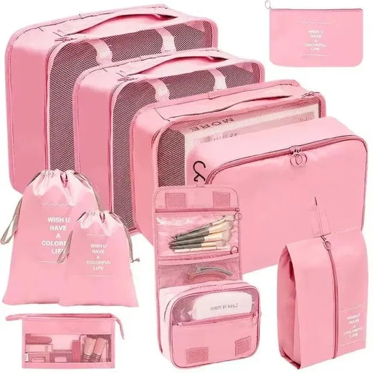 10-Piece Travel Packing Cubes Set with Shoe &amp; Toiletry Bags