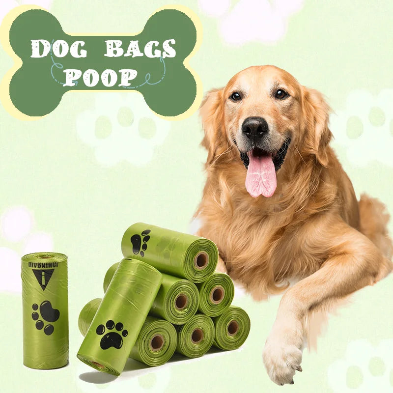Extra Thick Dog Poop Bags with Paw Print Design