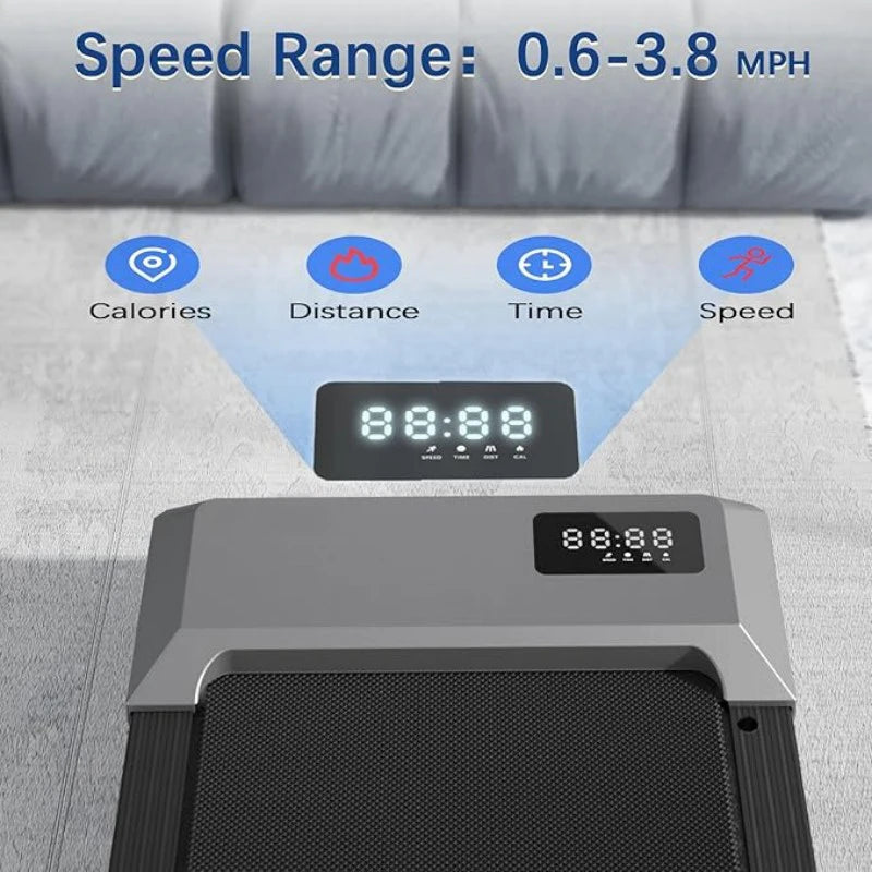 2-in-1 Walking Pad Treadmill with Bluetooth &amp; Remote