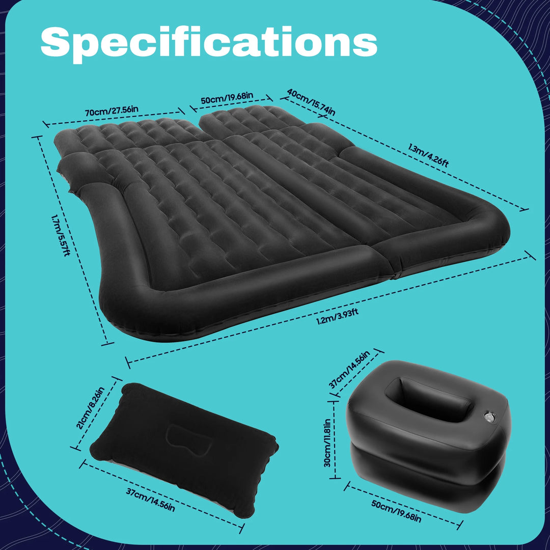 Universal Foldable Car Inflatable Air Mattress with Pump