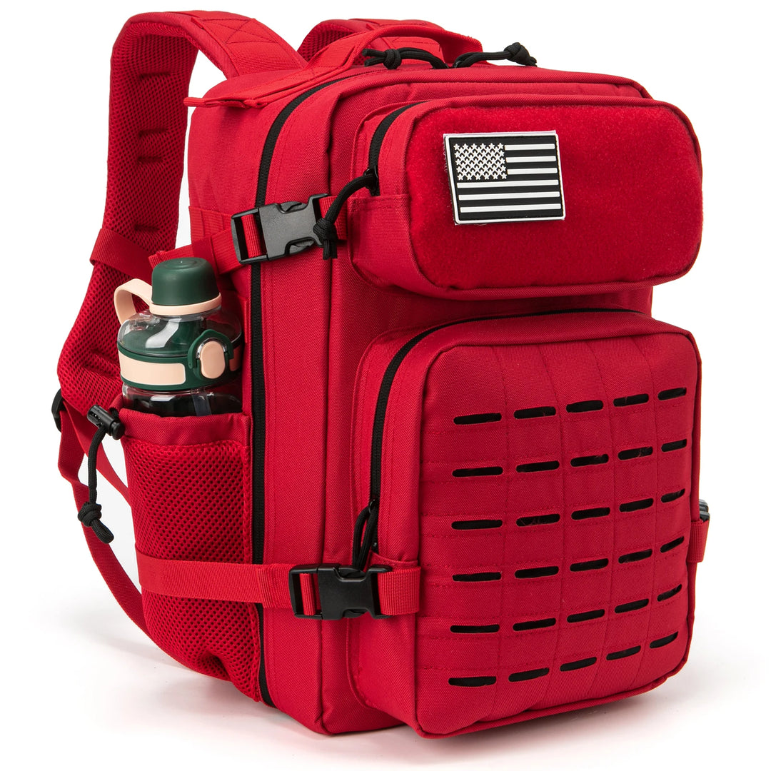 25L Tactical MOLLE Backpack with Dual Bottle Holders