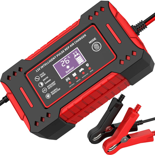12V 6A Smart Battery Charger with LCD Display