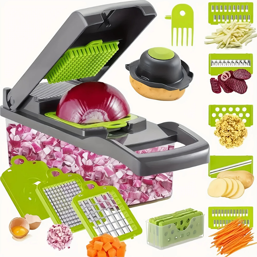 16-in-1 Manual Vegetable Chopper with Storage Container