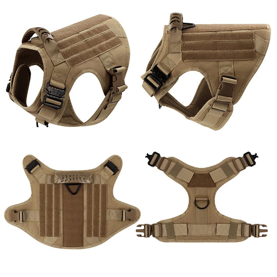 Large Dog Tactical Harness - Collar &amp; Leash Set