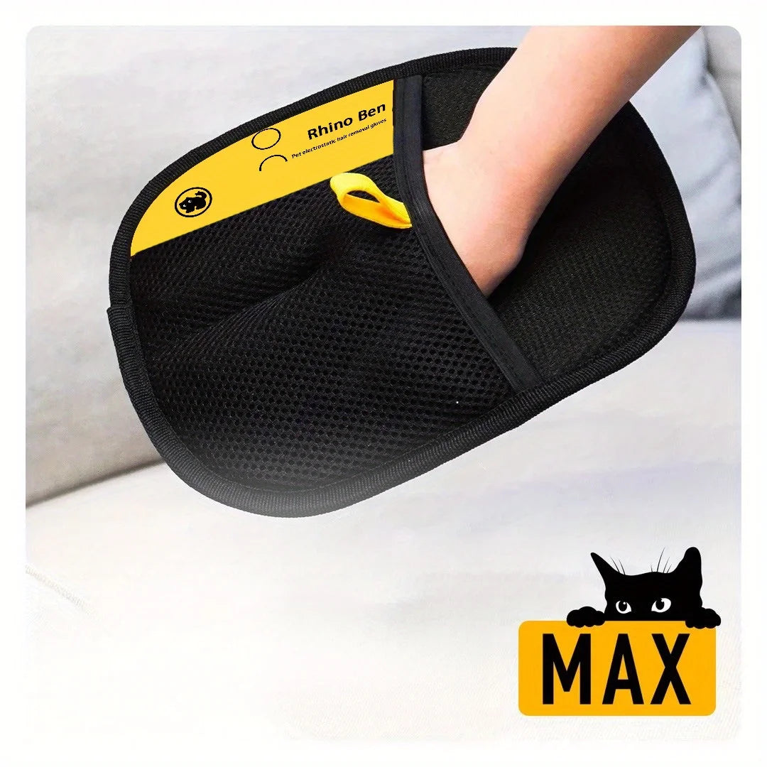 2-Piece Pet Hair Removal Grooming Gloves for Cats &amp; Dogs