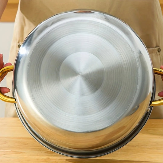5-Piece Stainless Steel Cookware Set with Glass Lids