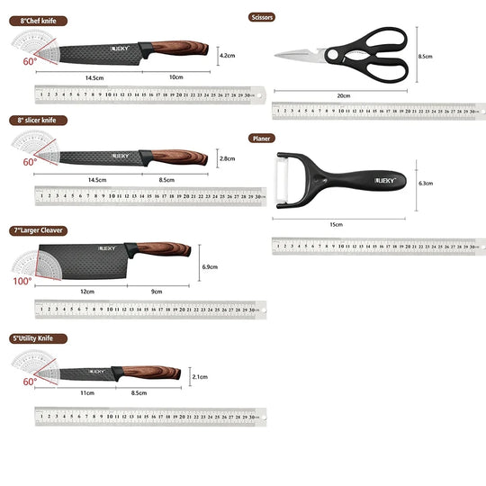 6-Piece Stainless Steel Kitchen Knife &amp; Tool Set