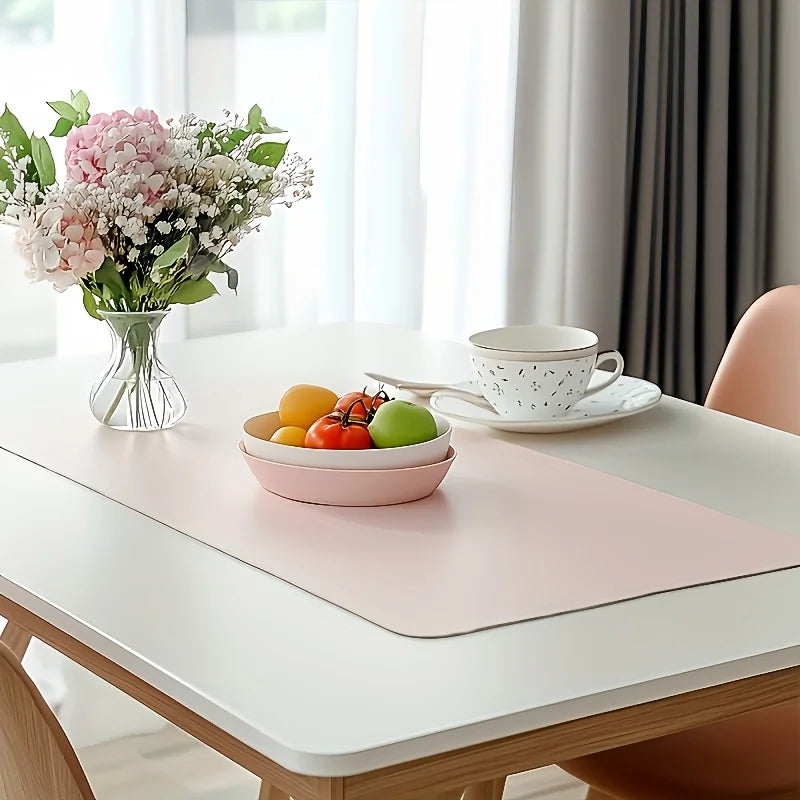 Large Faux Leather Waterproof Desk Pad Mouse Mat