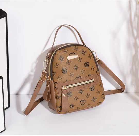 Mini PU Leather Fashion Backpack Purse for Women