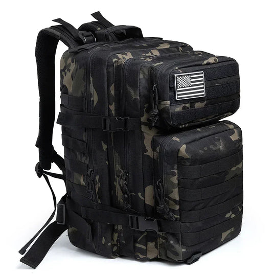 45L Tactical Backpack with Multi-Compartment Storage