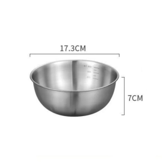 Stainless Steel Mixing Bowl with Measuring Scale