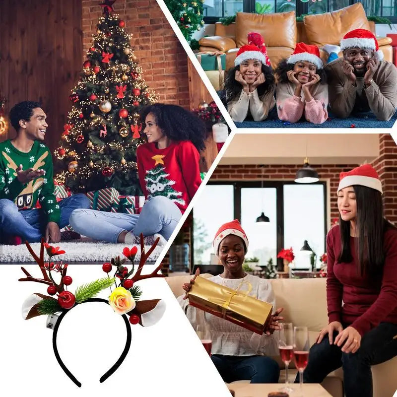 Christmas Reindeer Antler Headband for Kids &amp; Adults