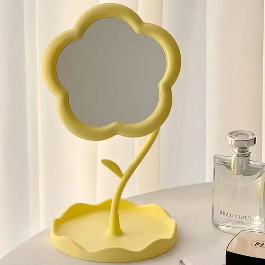 Flower Vanity Mirror with Storage Tray