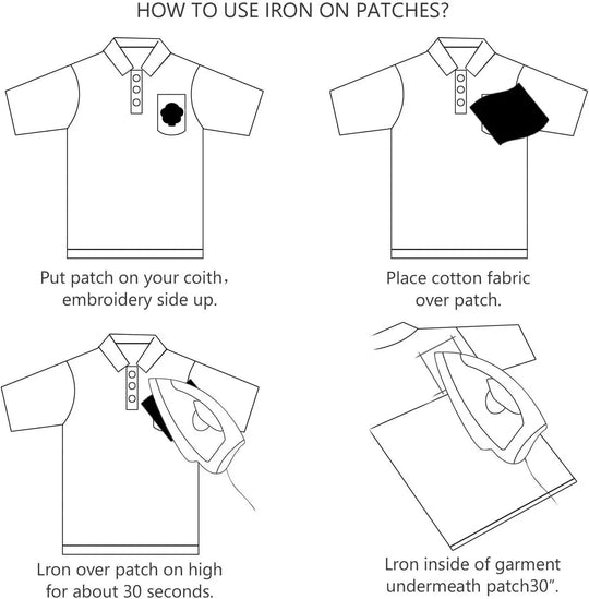 30-Piece Assorted Embroidered Clothing Patches