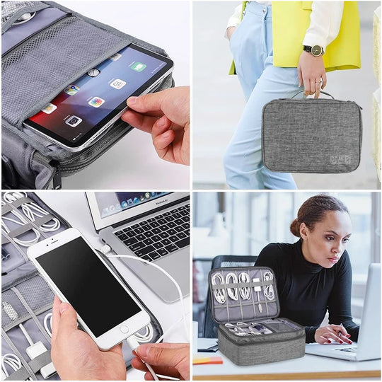 Travel Electronics Organizer Case for Cables &amp; Chargers