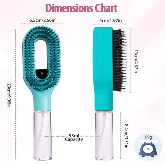 Refillable Spray Hair Detangling Comb for All Hair Types