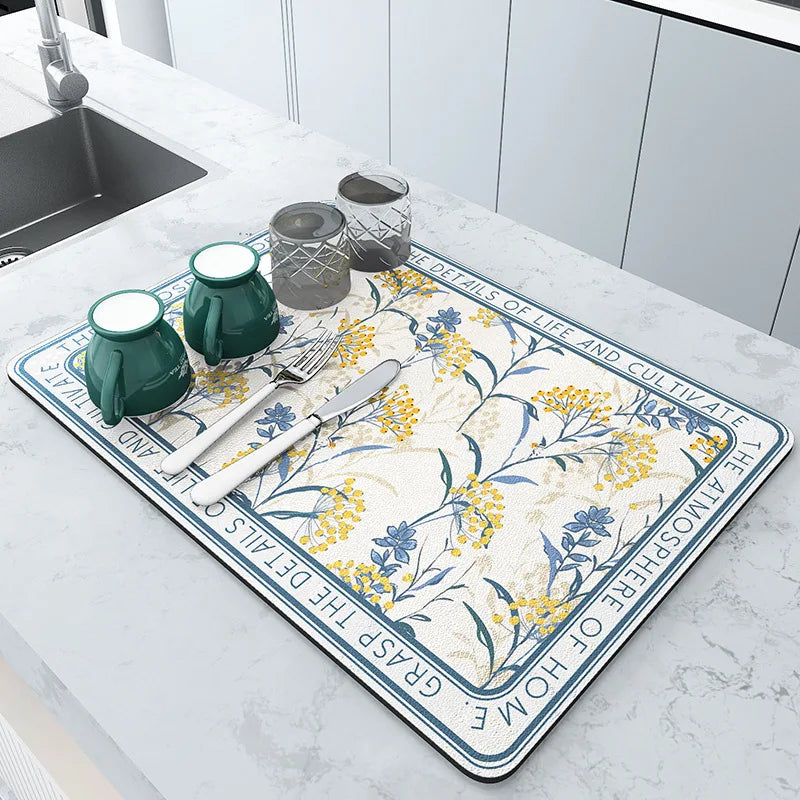 Super Absorbent Diatom Kitchen Drying Mat