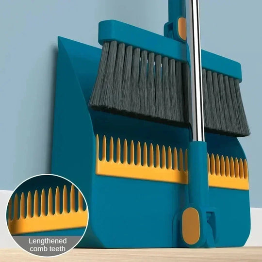 Foldable Long Handle Broom &amp; Dustpan Set