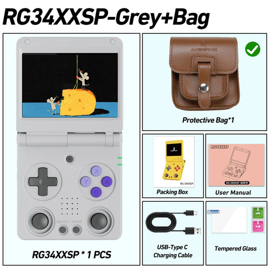 Anbernic RG34XXSP Retro Handheld Game Console 64GB