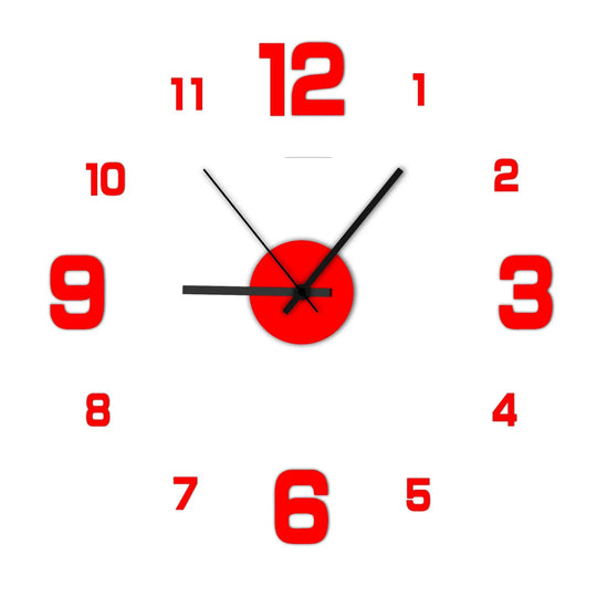 DIY Frameless Silent Acrylic Wall Clock for Living Room