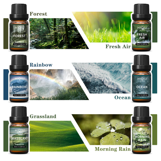 HIQILI Nature Fragrance Oil Gift Set – 6 Scents