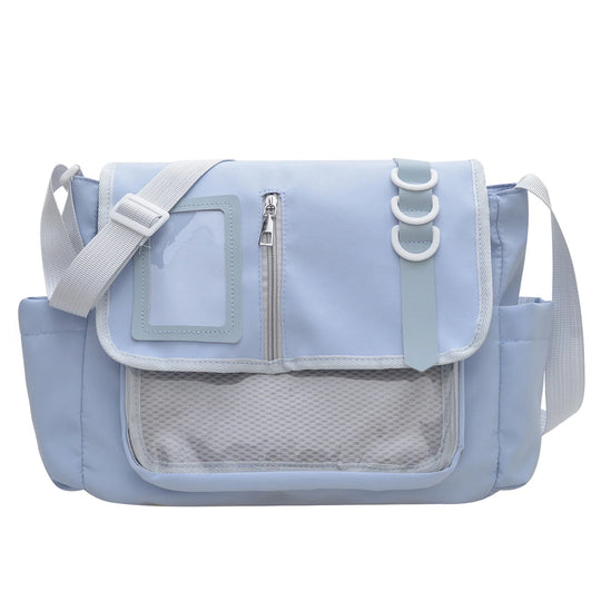 Y2K Transparent Nylon Crossbody Messenger Bag