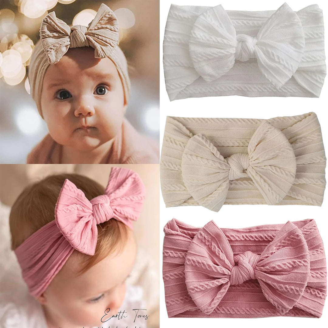 Baby Nylon Bow Headband Soft Stretch Hair Band