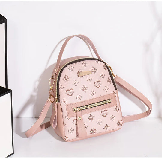 Mini PU Leather Fashion Backpack Purse for Women