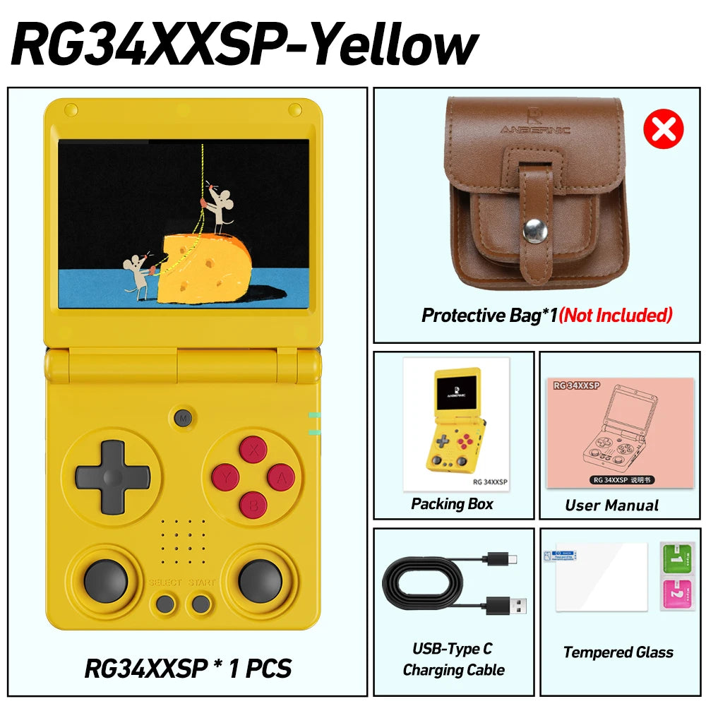 Anbernic RG34XXSP Retro Handheld Game Console 64GB
