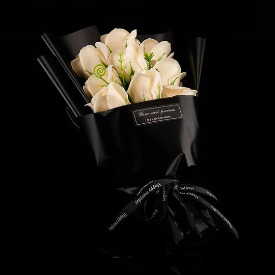 9 Head Soap Rose Flower Bouquet Gift Decoration